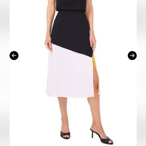 Colorblock Georgette Midi Skirt size xs